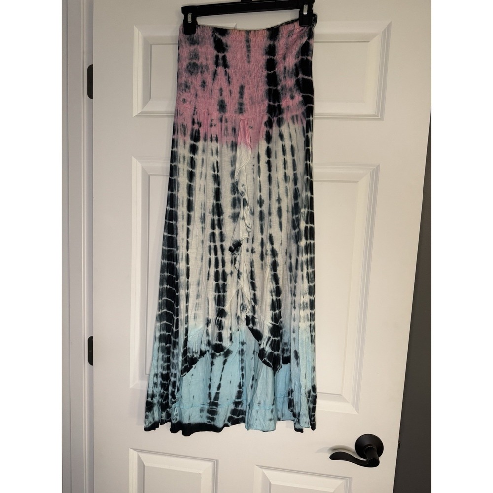 Raviya Strapless Tie Dye Dress Small Multicolor